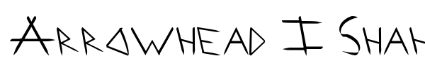 Arrowhead I Shaha font preview